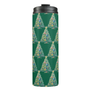 Colorful Christmas Tree Thermal Tumbler