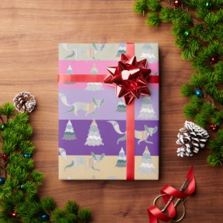 Colorful Christmas Winter Wonder Land Wrapping Paper