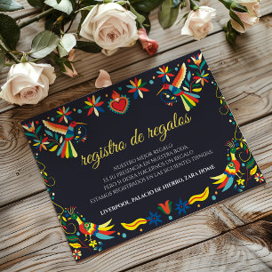 Colorful Cinco de Mayo Fiesta Spanish Wedding Enclosure Card