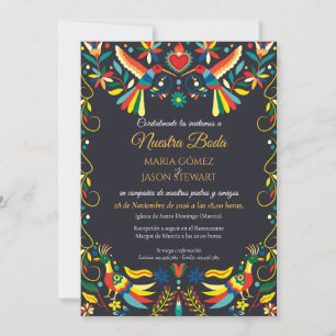Colorful Cinco de Mayo Fiesta Spanish Wedding Invitation