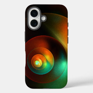 Colorful Circles Modern Abstract Art Pattern #18 iPhone 16 Case