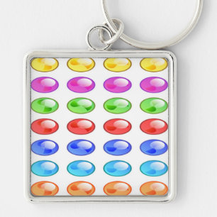 COLORFUL CIRCLES PATTERN KEYCHAIN