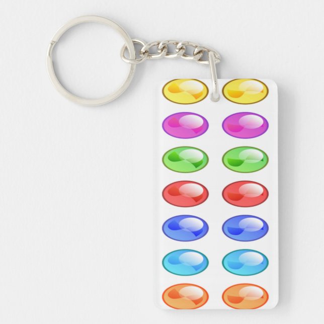 COLORFUL CIRCLES PATTERN KEYCHAIN (Front)