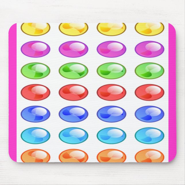 COLORFUL CIRCLES PATTERN MOUSE PAD (Front)