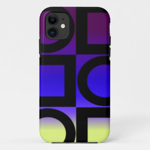 Colorful Circles Squares iPhone 11 Case