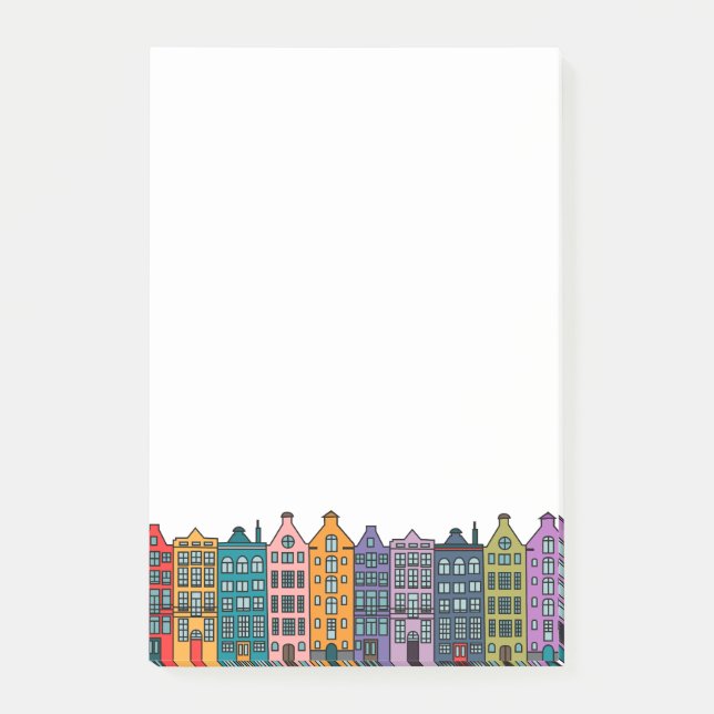 Colorful City Row Houses Post-it® Notes  (Devant)
