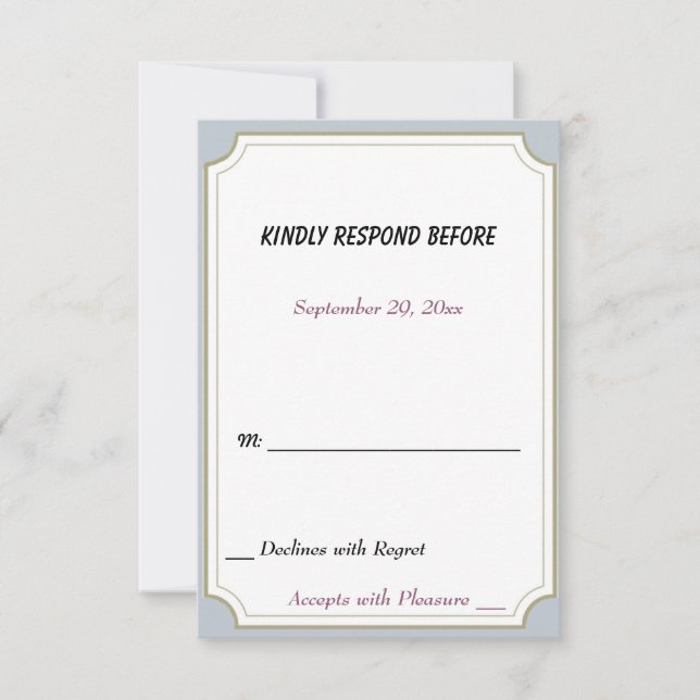 COLORFUL CLIMBING SWEET PEA FLOWERS RSVP CARD (Front)