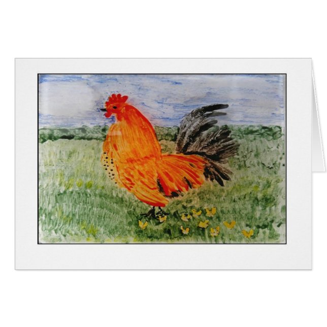 Colorful Cockeral Art (Front Horizontal)