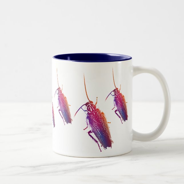 Colorful Cockroach Two-Tone Coffee Mug (Right)
