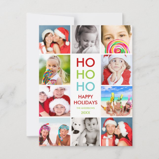 COLORFUL COLLAGE | HOLIDAY PHOTO CARD (Front)