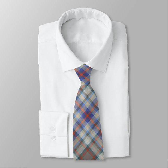 Colorful Colors Of The Year Checkered Pattern      Tie (Tied)