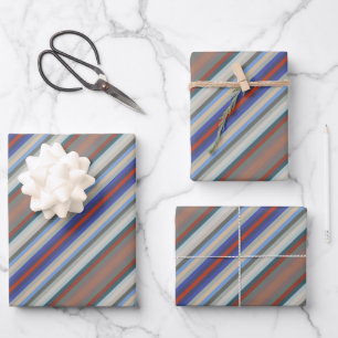 Colorful Colors Of The Year Stripes Pattern Wrapping Paper Sheet