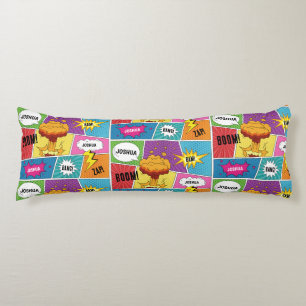 Colorful Comic Book Personalized Name Pop Art Body Pillow