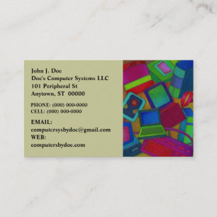 COLORFUL COMPUTER PARTS COMPONENTS BUSINESS CARD