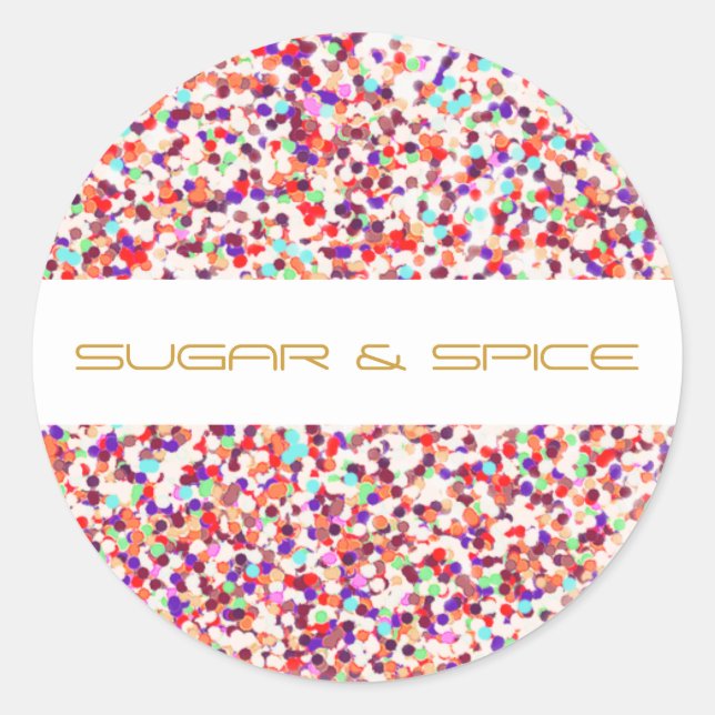Colorful Confetti Candy and Sweets Sticker (Front)
