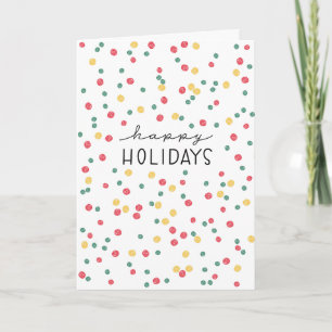 Colorful Confetti Dots Holiday Card