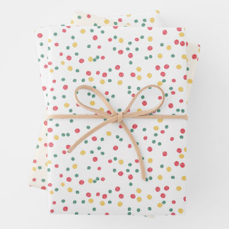 Colorful Confetti Dots Wrapping Paper Sheet