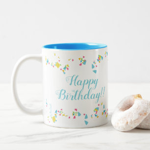 Colorful Confetti Happy Birthday Mug