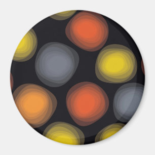 Colorful, cool, modern, trendy flower abstraction magnet
