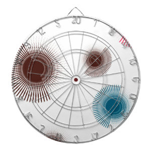 Colorful, cool, trend urban brush strokes circles dartboard