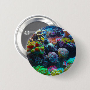 Colorful Coral 2 Inch Round Button