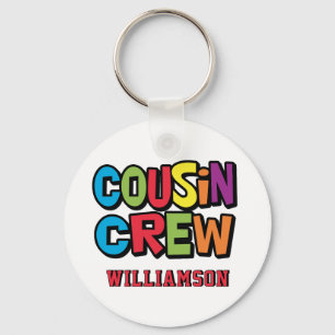 Colorful Cousin Crew Family Reunion Keychain