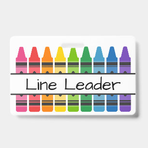 Colorful Crayons Classroom Jobs Personalized Badge