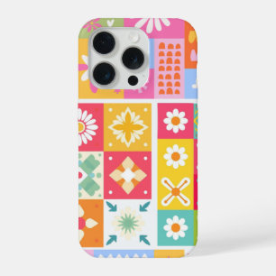 Colorful Creative Modern Floral Abstract Phone iPhone 15 Pro Case