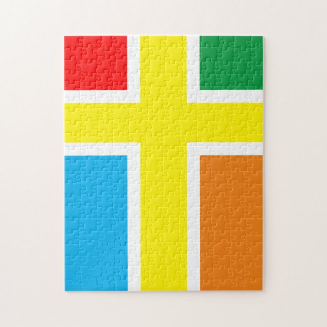 Colorful Cross Frustrating Jigsaw Puzzle (Vertical)