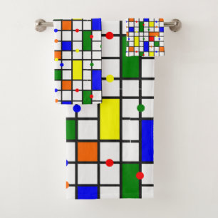 Colorful Crossword  Bath Towel Set