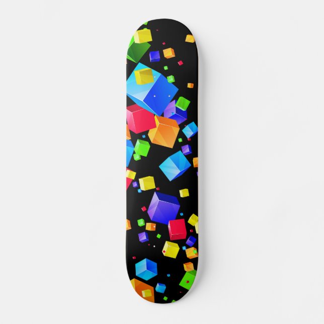 Colorful Cubes 2 Skateboard (Front)