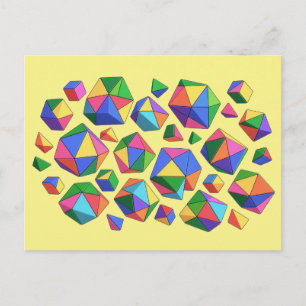Colorful Cubes Postcard