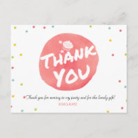 COLORFUL CUPCAKE THANK YOU