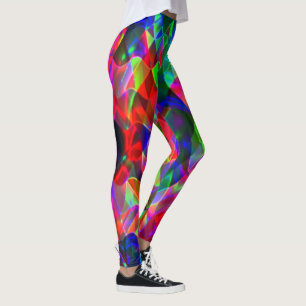 Colorful curved triangles or colored undulations. leggings