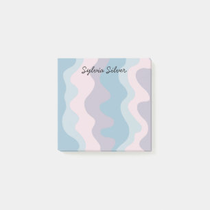 Colorful Curves CUSTOM Chic Monogram Personalized  Post-it Notes