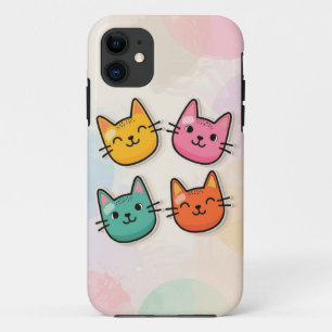 Colorful Cute Cats Mobile Case