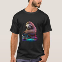 Colorful Cute Sloth DJ