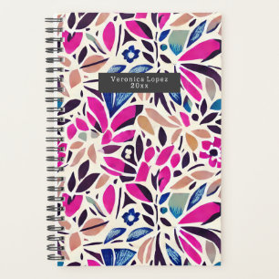 Colorful Cutouts Botanical Pattern Planner