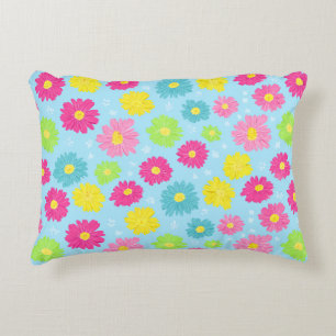 Colorful Daisies Accent Pillow