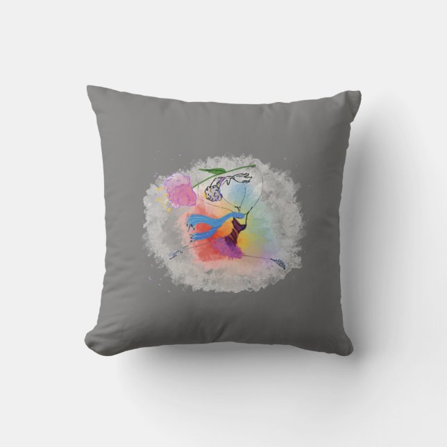Colorful Dance Throw Pillow (Front)
