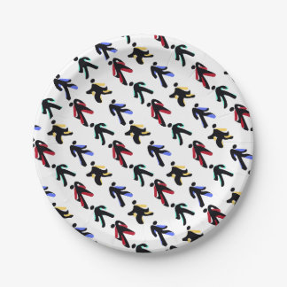 colorful dancers paper plate