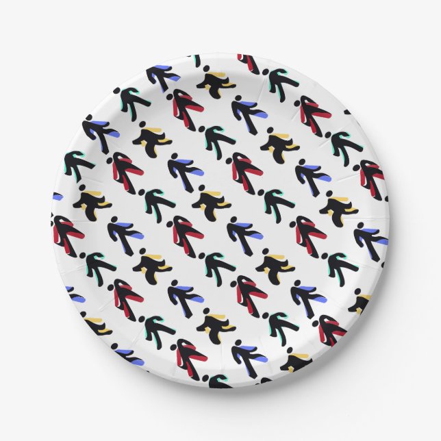 colorful dancers paper plate (Front)