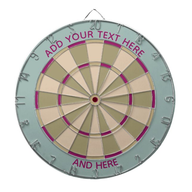  Colorful Dart Board in Muted Tones /Customizable  (Front)