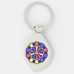 COLORFUL DART BOARD KEYCHAIN