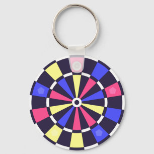 COLORFUL DART BOARD KEYCHAIN