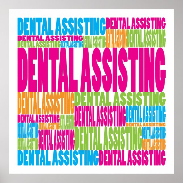 Colorful Dental Assisting Poster (Front)
