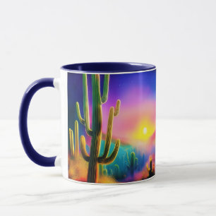 Colorful desert sunset mug