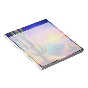Colorful desert sunset notepad