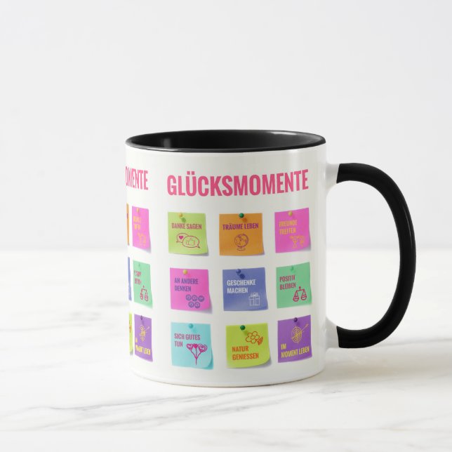 Colorful design with moments of happiness mug (Right)