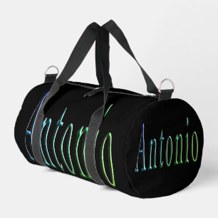 Colorful Designed Antonio Name, Duffle Bag